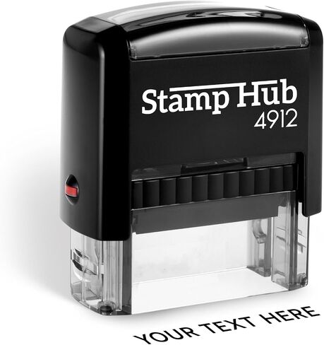 Self Inking Personalized Stamp - 1 Line Custom Stamp, Customizable Office Name Stamp, Ink Stamps for Business - Easy to Change Ink Cartridge, Multiple Ink Color Options - Small in Saudi Arabia