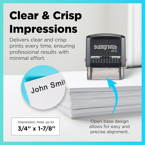 Self Inking Personalized Stamp - 1 Line Custom Stamp, Customizable Office Name Stamp, Ink Stamps for Business - Easy to Change Ink Cartridge, Multiple Ink Color Options - Small in Saudi Arabia