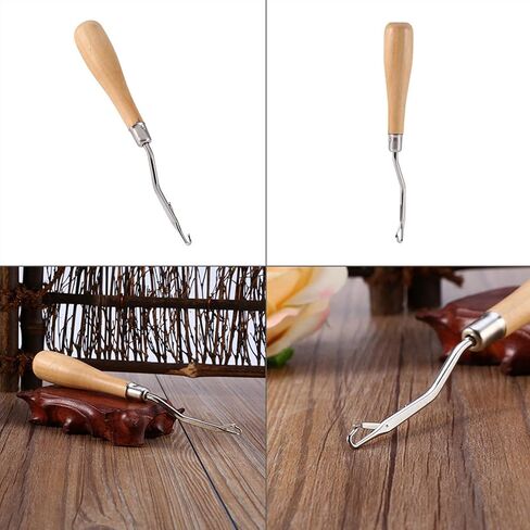 Pilipane Crochet Needle Latch Hook Wooden Handwen Monged Tool Tool Morn in Kuwait