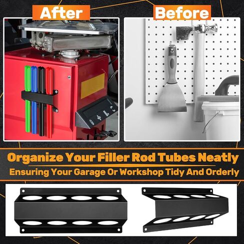 8 Slot TIG Welding Rod Holder Storage Tubes Rack Welding Filler Rod Tubes Organizer Wall Mount Container Welding Rod Tube Shelf Rod Guard Welding Holder for Welder Welding Table in Saudi Arabia