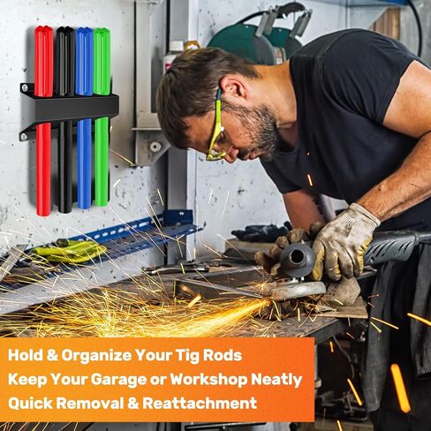 8 Slot TIG Welding Rod Holder Storage Tubes Rack Welding Filler Rod Tubes Organizer Wall Mount Container Welding Rod Tube Shelf Rod Guard Welding Holder for Welder Welding Table in Saudi Arabia