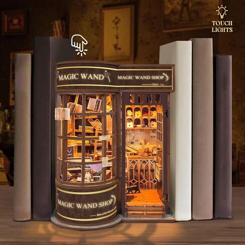 Book Nook Kit for Adults, Booknook DIY Miniature House Kit, 3D Wooden Puzzles for Adults, Wood Gifts for Book Lovers Women Friends - Magic Wand Shop in Saudi Arabia