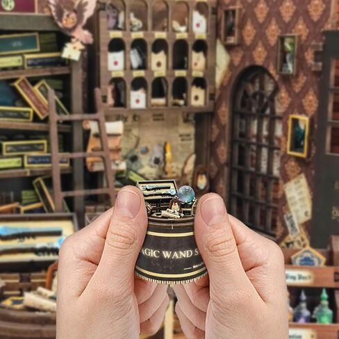 Book Nook Kit for Adults, Booknook DIY Miniature House Kit, 3D Wooden Puzzles for Adults, Wood Gifts for Book Lovers Women Friends - Magic Wand Shop in Saudi Arabia