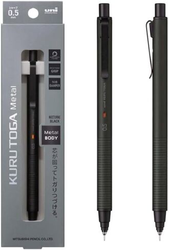Mitsubishi Pencil Mechanical Pencil Metal 0.5mm Nocturne Black M5KH1P.24 With Original Stylus Ballpoint Touch Pen in Saudi Arabia