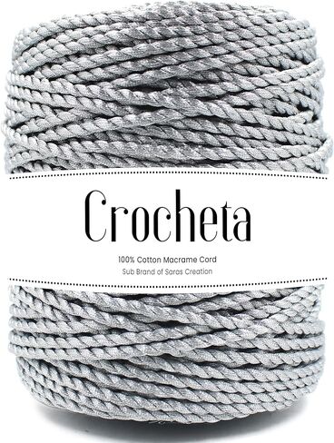 3 Ply ملتوية Macrame Cord 3mm x 109yards 100 ٪ من القطن الطبيعي مثل القطن الحبل الماكرام مثل الحبل لمستلزمات Macrame المصنوعة يدويًا ، شنقا الجدار ، شماعات النبات (صفراء فاتحة ، 3 مم × 109 ياردات) in Kuwait