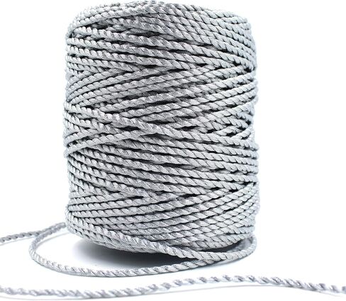 3 Ply ملتوية Macrame Cord 3mm x 109yards 100 ٪ من القطن الطبيعي مثل القطن الحبل الماكرام مثل الحبل لمستلزمات Macrame المصنوعة يدويًا ، شنقا الجدار ، شماعات النبات (صفراء فاتحة ، 3 مم × 109 ياردات) in Kuwait