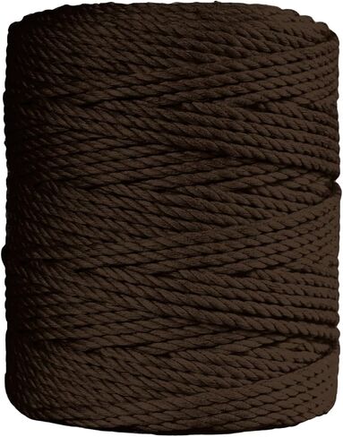 3 Ply ملتوية Macrame Cord 3mm x 109yards 100 ٪ من القطن الطبيعي مثل القطن الحبل الماكرام مثل الحبل لمستلزمات Macrame المصنوعة يدويًا ، شنقا الجدار ، شماعات النبات (صفراء فاتحة ، 3 مم × 109 ياردات) in Kuwait