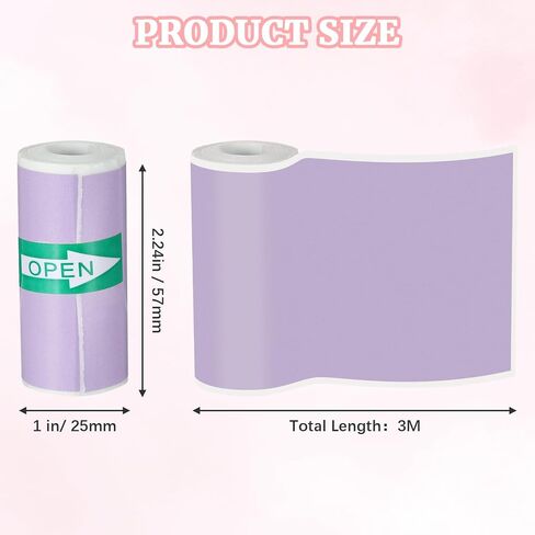 18 Rolls Mini Printer Sticker Paper, Colorful Thermal Printer Paper Set, Self Adhesive Mini Printer Thermal Sticker Compatible with Most Instant Inkless Refilling, 2.24 × 1 In (57 × 25 mm) in Kuwait