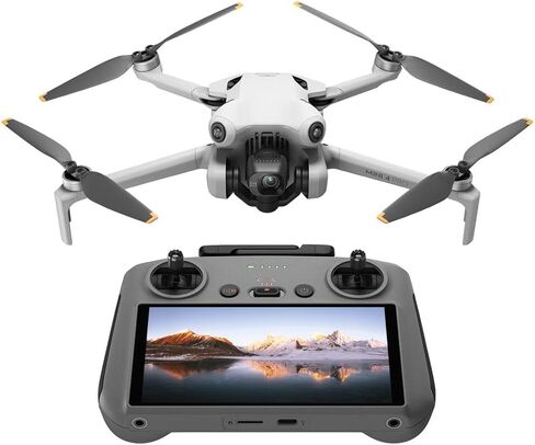 DJI Mini 4 Pro (DJI RC 2)، طائرة بدون طيار صغيرة قابلة للطي مع كاميرا فيديو 4K HDR للبالغين، أقل من 0.549 رطل/249 جم، وقت طيران 34 دقيقة، أقصى مسافة لنقل الفيديو 20 كم، مستشعر رؤية متعدد الاتجاهات in Saudi Arabia