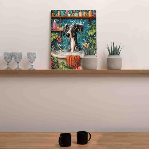 Aihonmin Green Bathtub Paint by Number for Adults Beginner,Plant DIY Acrylic Watercolor Painting by Numbers for Kids Beginners 16x20 inch Painting Craft On Canvas Home Decor(without frame) in Kuwait