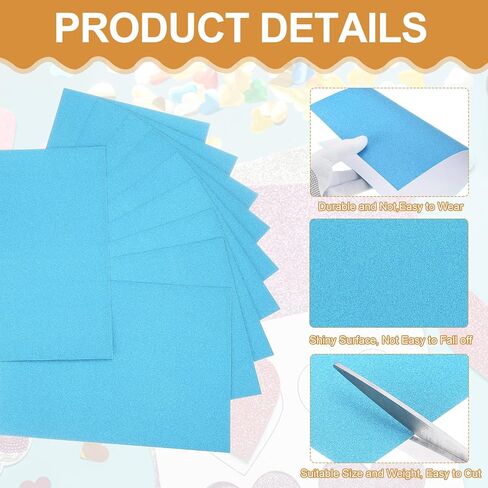 Meccanixity 25 ورقة ورقة بريق أسود ، 8 "x11" ورقة وميض ، 250GSM بطاقة أحادية الجانب لحرف DIY ، سكرابوكينغ ، زينة الحفلات ، الدعوات in Kuwait