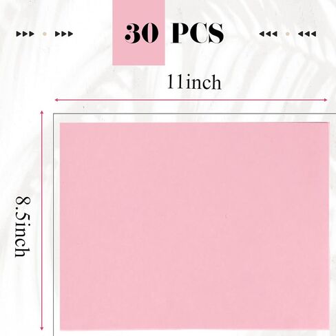 CARDSTOCK PACK 30 BACK BLANK بطاقات ثقيلة الأسهم PLINE 8.5x11 بوصة ورقة ورق سميكة للدعوات وبطاقات المعايدة والحرف اليدوية DIY و SCRAPBOOKING و TAGS و MANK Handmade Card in Kuwait