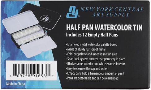 Watercolor Palettes - Empty Half Pan Boxes and Palette for Artists, Watercolor Painting, Students, Color Theory, & More! - 48 Half Pans in Kuwait