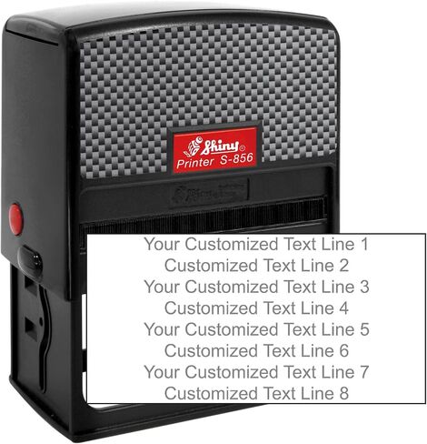 Shiny S-856 XX-Large Text Stamp - Customize Online up to 8 Lines of Text - Many Fonts - Choose from 15 Ink Colors in Saudi Arabia