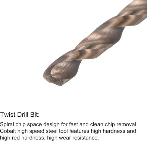 uxcell M8 x 1.25 Spiral Flute Tap 6.8mm Drill Bit Set, Metric Titanium Plated M35 Cobalt High Speed Steel Machine Threading Screw Tap Drilling Tool in Saudi Arabia