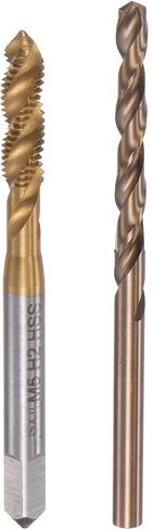 uxcell M8 x 1.25 Spiral Flute Tap 6.8mm Drill Bit Set, Metric Titanium Plated M35 Cobalt High Speed Steel Machine Threading Screw Tap Drilling Tool in Saudi Arabia
