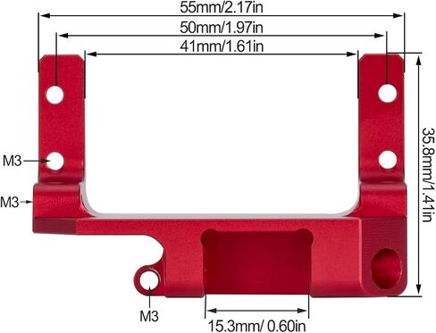 SCX10 III Servo Mount,Servo on Axle Mount, AR45P Portal Axle 4-Link Suspension for 1/10 RC Crawler Car SCX10 III Aluminum Alloy Upgrade Parts (Black) in Saudi Arabia