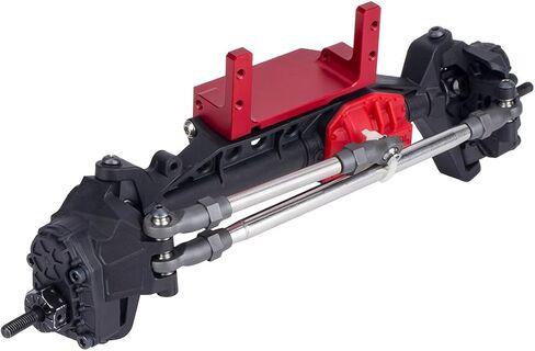 SCX10 III Servo Mount,Servo on Axle Mount, AR45P Portal Axle 4-Link Suspension for 1/10 RC Crawler Car SCX10 III Aluminum Alloy Upgrade Parts (Black) in Saudi Arabia