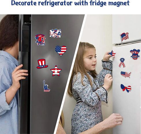 36 PCS 4th of July Crafts DIY مجموعة حرفة التلوين الوطنية للثلاجة في الرابع من يوليو تلوين زينة المغناطيس الخاصة بك للأطفال قدامى المحاربين القدامى الاستقلال التذكاري ألعاب الحفلة اللوازم in Kuwait