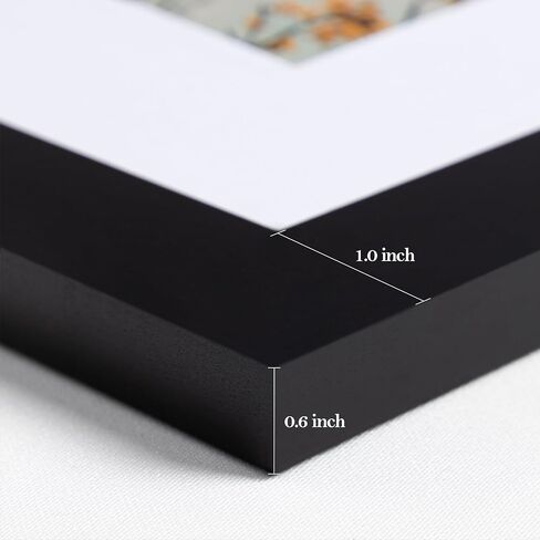 eletecpro Record Frame 10x16 with 2 Double Sided Mats (Black&White), Classic Vinyl Frame for 7x7 Single Music Album Cover and Vinyl, Black Vinyl Record Display for Wall, Stylish Wall Decor in Saudi Arabia