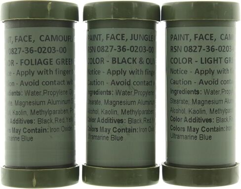 Camo Face Paint, NATO Camouflage Military Makeup Paint Sticks (3 Sticks - 6 Colors) in Saudi Arabia