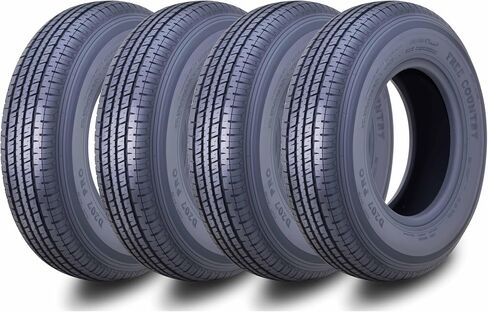 FREE COUNTRY Set 4 Premium Trailer Tires ST225/75R15 10PR Load Range E Radial w/Scuff Guard in Saudi Arabia