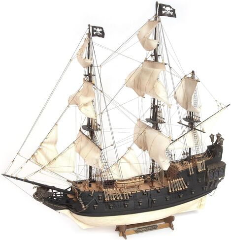 Occre Black Swan Cisne Negro Pirate Galleon 1:75 Scale Wooden Ship Construction Model Kit#12012 Comple Assembly مطلوبة (نموذج مع مجموعة الطلاء الممتازة Ocree) in Saudi Arabia