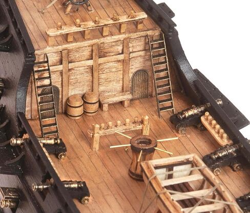 Occre Black Swan Cisne Negro Pirate Galleon 1:75 Scale Wooden Ship Construction Model Kit#12012 Comple Assembly مطلوبة (نموذج مع مجموعة الطلاء الممتازة Ocree) in Saudi Arabia