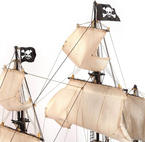 Occre Black Swan Cisne Negro Pirate Galleon 1:75 Scale Wooden Ship Construction Model Kit#12012 Comple Assembly مطلوبة (نموذج مع مجموعة الطلاء الممتازة Ocree) in Saudi Arabia