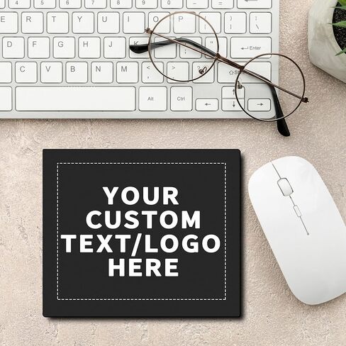 Custom Rectangle Mousepads Set of 10, Personalized Bulk Pack - Great Gift for Employees, Clients, and for Tradeshows - Red in Kuwait