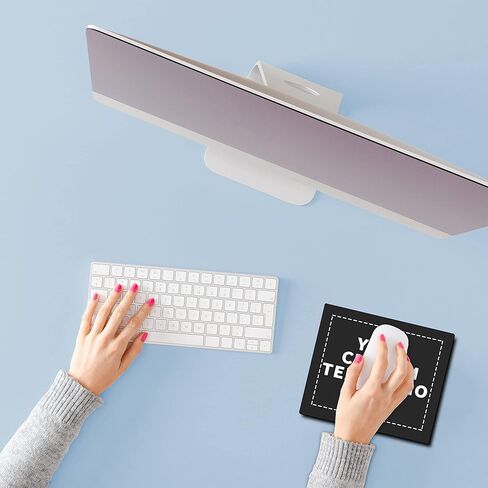 Custom Rectangle Mousepads Set of 10, Personalized Bulk Pack - Great Gift for Employees, Clients, and for Tradeshows - Red in Kuwait