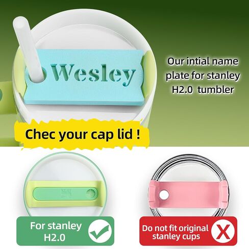 لوحات اسم مخصصة لـ Stanley Tumbler Cup -Custom Tag for 30 40 Osder Tumblers ، تخصيص علامة اسم Topper لـ Stanley Quencher H2.0 - إكسسوارات معرف كأس ستانلي المثالية (مقابل 20 أوقية 30 أوقية) in Kuwait