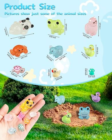 160 PCS MINI Resin Animals Kit - Tiny Resin Time Animals التماثيل الإكسسوارات لـ Aquarium Fairy Garden Decor in Kuwait