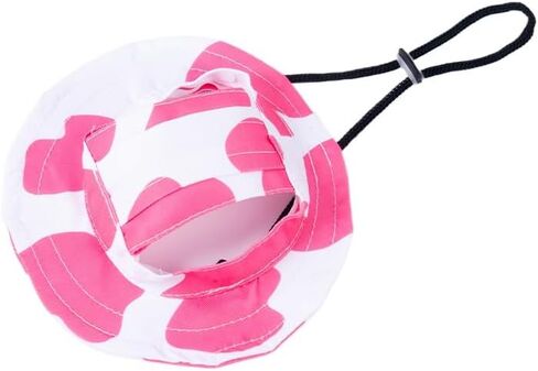 Dog Cat Sunshade Anti-strangle Hat Exposed Ears Adjustable Rope Buckle Bucket Hat Pet Supplies (S,Blue) in Saudi Arabia