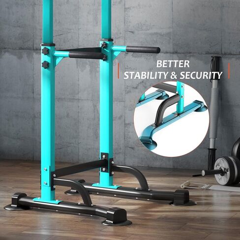 محطة غمس بار سحب لأعلى من باور تاور وحامل قضيب غمس قابل للتعديل للارتفاع، معدات تمارين رياضية منزلية متعددة الوظائف، محطة تدريب القوة واللياقة البدنية in Kuwait