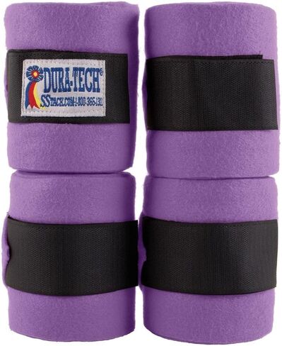 Dura-Tech Polo Leg Wraps for Horses | Leg Support for Track Training and Schooling | Standing Wraps Horses | Easy to Use | Wraps Horses Set 4 with 9" Length x 4.5" Width in Saudi Arabia