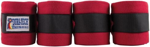 Dura-Tech Polo Leg Wraps for Horses | Leg Support for Track Training and Schooling | Standing Wraps Horses | Easy to Use | Wraps Horses Set 4 with 9" Length x 4.5" Width in Saudi Arabia