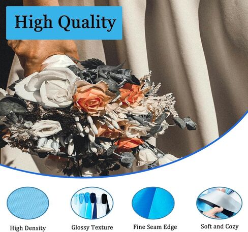Pastel Satin Ribbon 2Inch Wide, 6 Rolls/72Yards Assorted Blue Silk Ribbons for Gift Wrapping, Colorful Ribbon Muti-Pack for Easter Day Solid Satin Ribbons for DIY Craft Party Decor in Kuwait