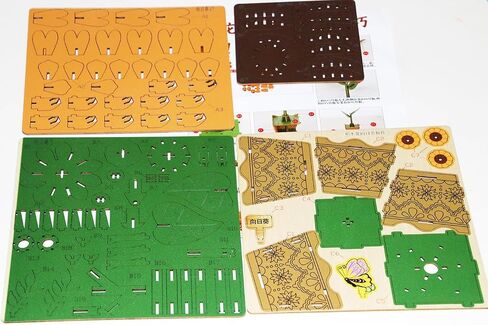 3D Wooden Flower Puzzle Kit for Adults | DIY Botanical Bouquet Building Set with Adjustable Vase | Home Decor & Stress Relief Gift-Sunflower (73PCS) in Kuwait