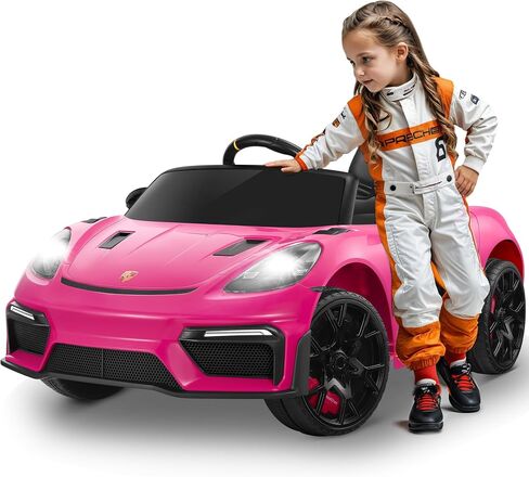 12 فولت ركوب السيارة للأطفال ، Porsche 718 Spyder Battery Ride على لعبة ، سيارة كهربائية للأطفال مع الموسيقى ، USB ، MP3 ، Bluetooth ، 3 سرعات ، تعليق العجلات ، مصابيح LED (أبيض) in Kuwait