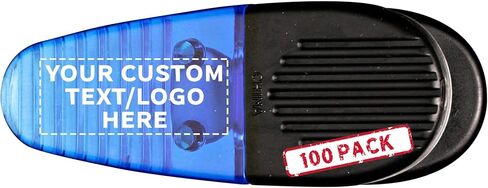 100 Magnetic Memo Holders Set - Customizable Text, Logo - Large Clip, Plastic - TBlue in Saudi Arabia