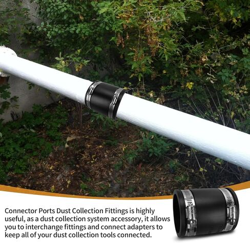 Dust Control Flex Cuff, with Stainless Steel Hose Clamps, Flexible Pipe Coupling for Cast Iron and Plastic Plumbing Connections (1 1/4 Inch) in Saudi Arabia