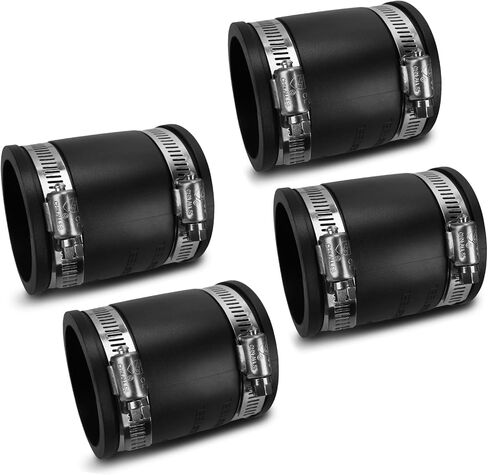 Dust Control Flex Cuff, with Stainless Steel Hose Clamps, Flexible Pipe Coupling for Cast Iron and Plastic Plumbing Connections (1 1/4 Inch) in Saudi Arabia