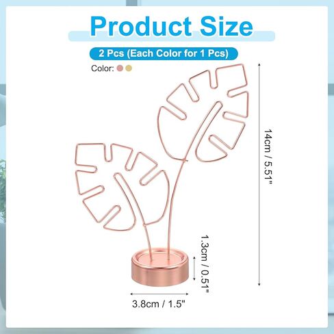 Patikil Monstera Memo Memo Clip ، 2 PCS TABLE CARD ARLEDER MESSION NOTED NOTEDS DISTRAIN in Kuwait