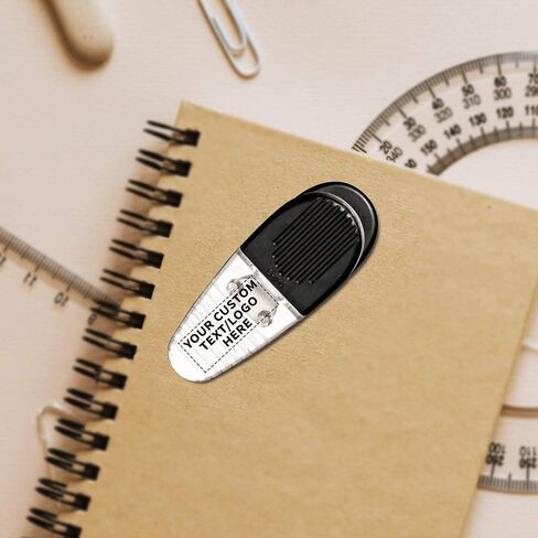 100 Magnetic Memo Holders Set - Customizable Text, Logo - Large Clip, Plastic - TBlue in Kuwait