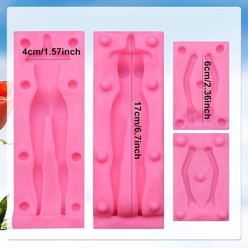 Large Human Body Silicone Clay Mold 3D Human Doll Sculpture Polymer Mold Full Body Male Female Mold for Polymer Clay Craft (Large Man) in Kuwait