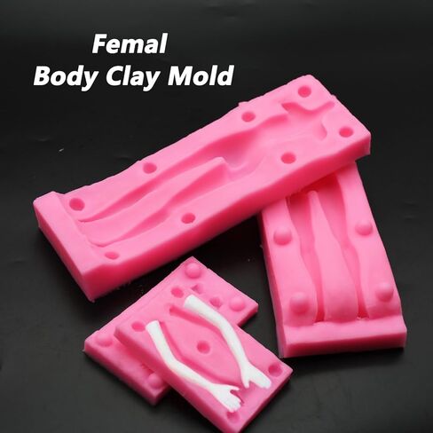 Large Human Body Silicone Clay Mold 3D Human Doll Sculpture Polymer Mold Full Body Male Female Mold for Polymer Clay Craft (Large Man) in Kuwait