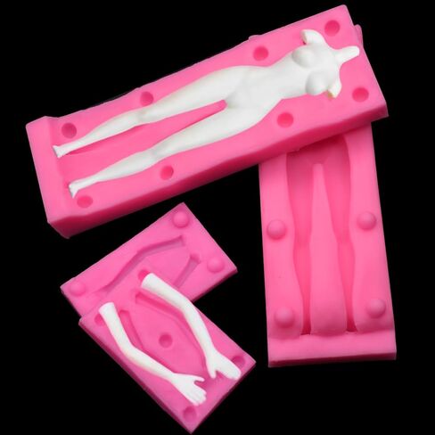 Large Human Body Silicone Clay Mold 3D Human Doll Sculpture Polymer Mold Full Body Male Female Mold for Polymer Clay Craft (Large Man) in Kuwait