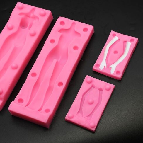 Large Human Body Silicone Clay Mold 3D Human Doll Sculpture Polymer Mold Full Body Male Female Mold for Polymer Clay Craft (Large Man) in Kuwait