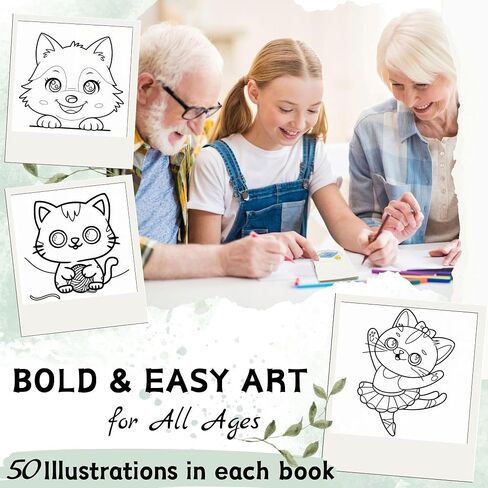 Chason & Co Mini Colorning Book الكبار - كتب التلوين الصغيرة للبالغين | فن جريء وسهل ، لطيف للمراهقين والنساء تخفيف الإجهاد | 50 صفحة × 3 حزمة حجم السفر + صفحة واقي نزيف (دافئ) in Saudi Arabia